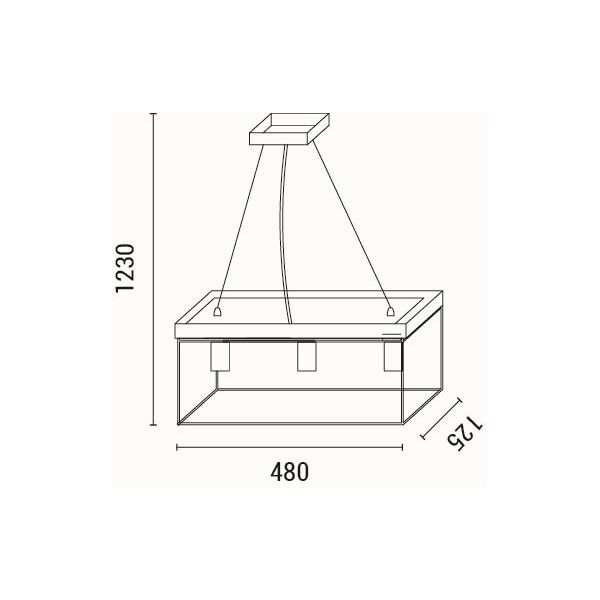 Φωτιστικό Οροφής Τρίφωτο Eurolamp Multipla 144-30116 Φωτιστικά Ξύλινα Spitishop