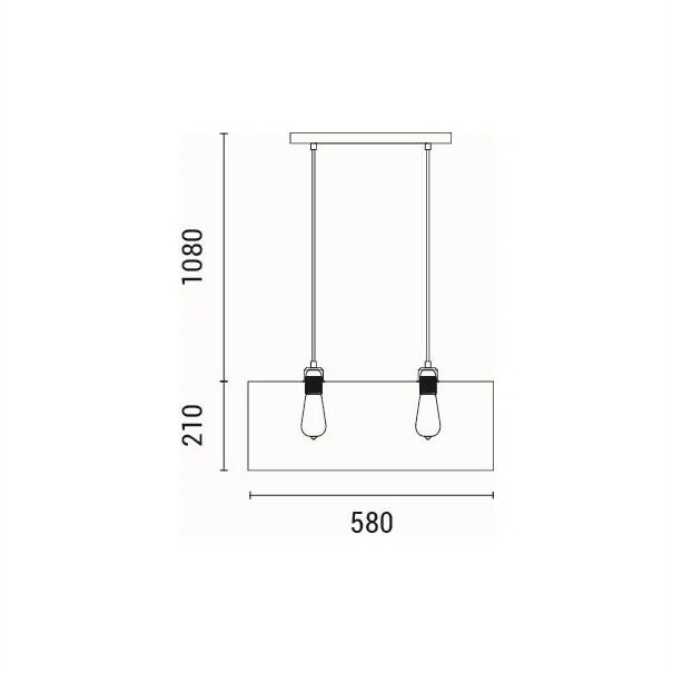 Φωτιστικό Οροφής Δίφωτο Eurolamp Aenon 144-31030