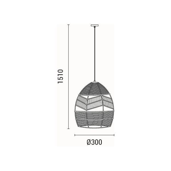 Φωτιστικό Οροφής Μονόφωτο Eurolamp Aithra 144-33088 Φωτιστικά Μπαμπού Spitishop
