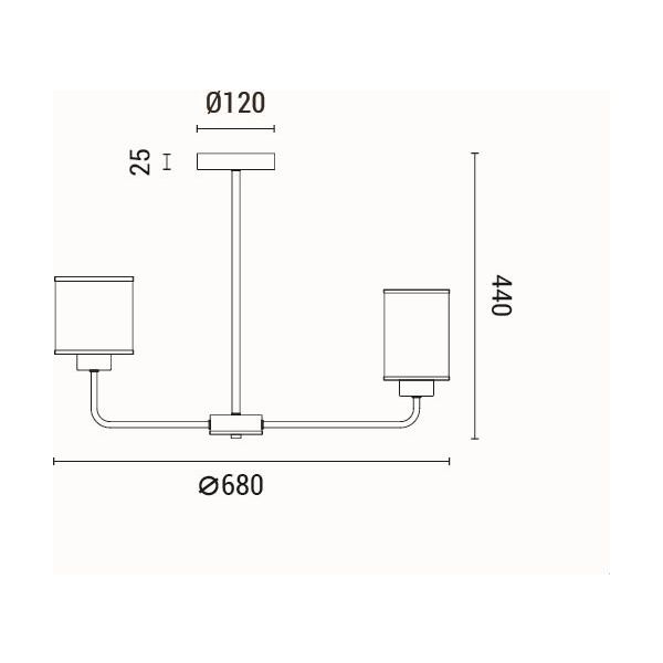 Φωτιστικό Οροφής Πολύφωτο Eurolamp Marbeline 144-24016 Φωτιστικά Μοντέρνα Spitishop