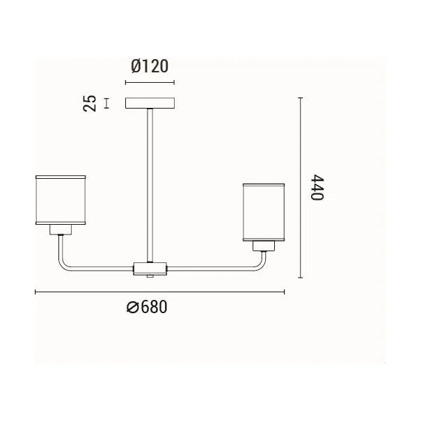 Φωτιστικό Οροφής Πολύφωτο Eurolamp Marbeline 144-24016