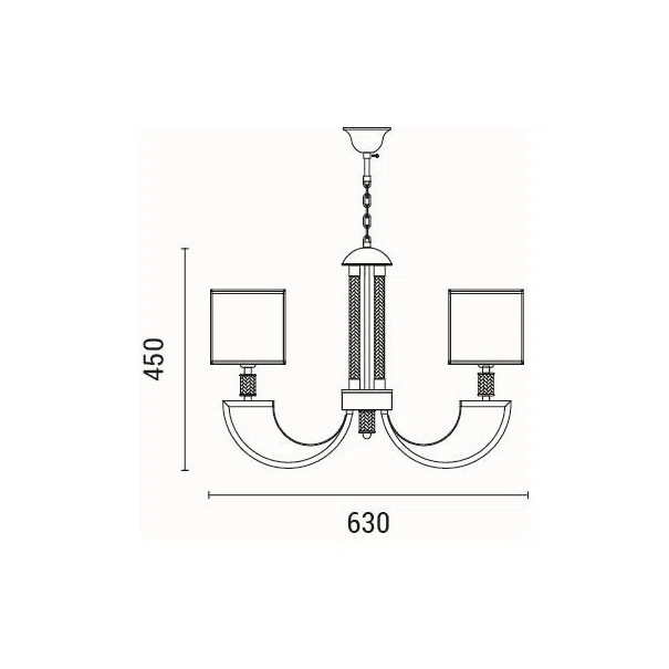 Φωτιστικό Οροφής Πολύφωτο Eurolamp Noble 144-47019