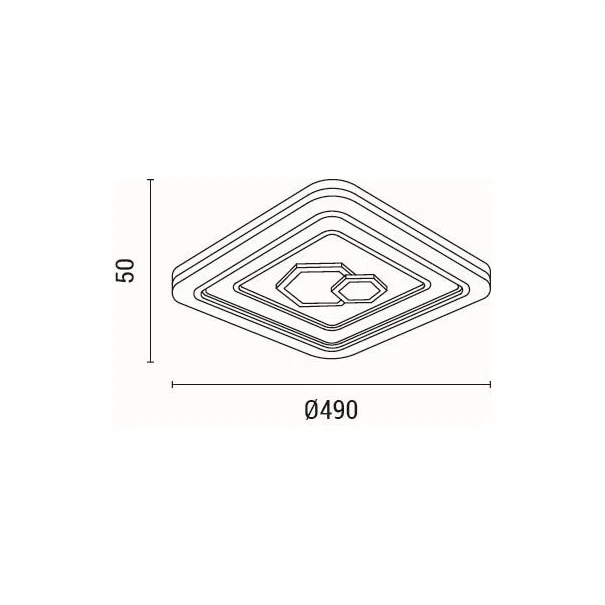 Φωτιστικό Πλαφονιέρα LED 3 CCT Eurolamp Motivo 144-51036