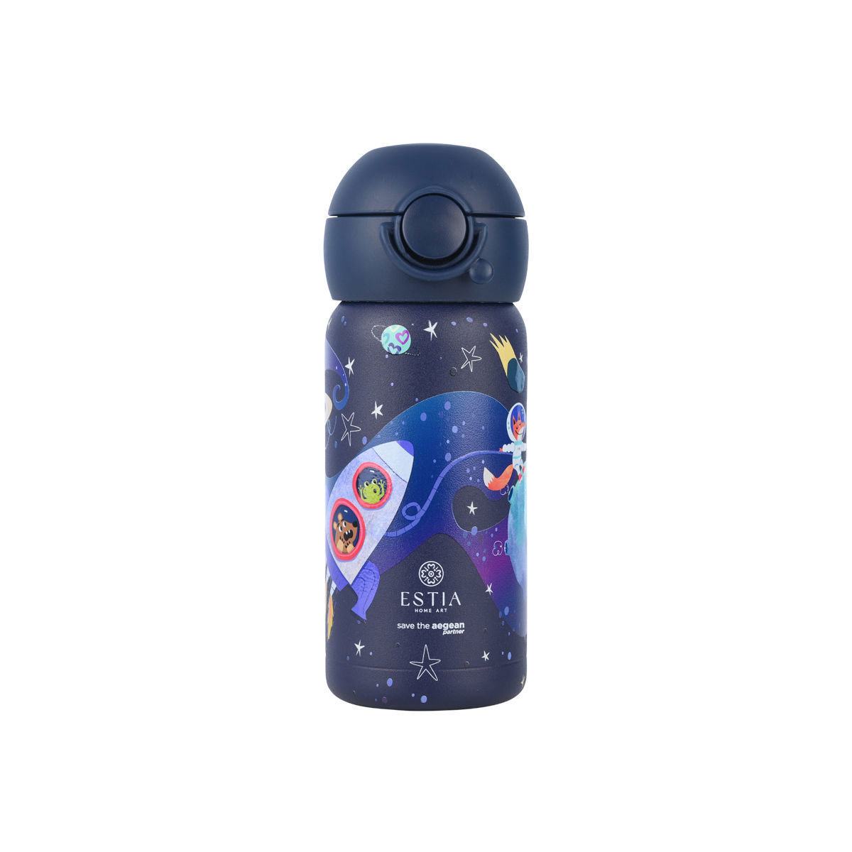 Παγούρι - Θερμός 350ml Με Καλαμάκι Estia Save The Aegean Solar Jumb 01-33057