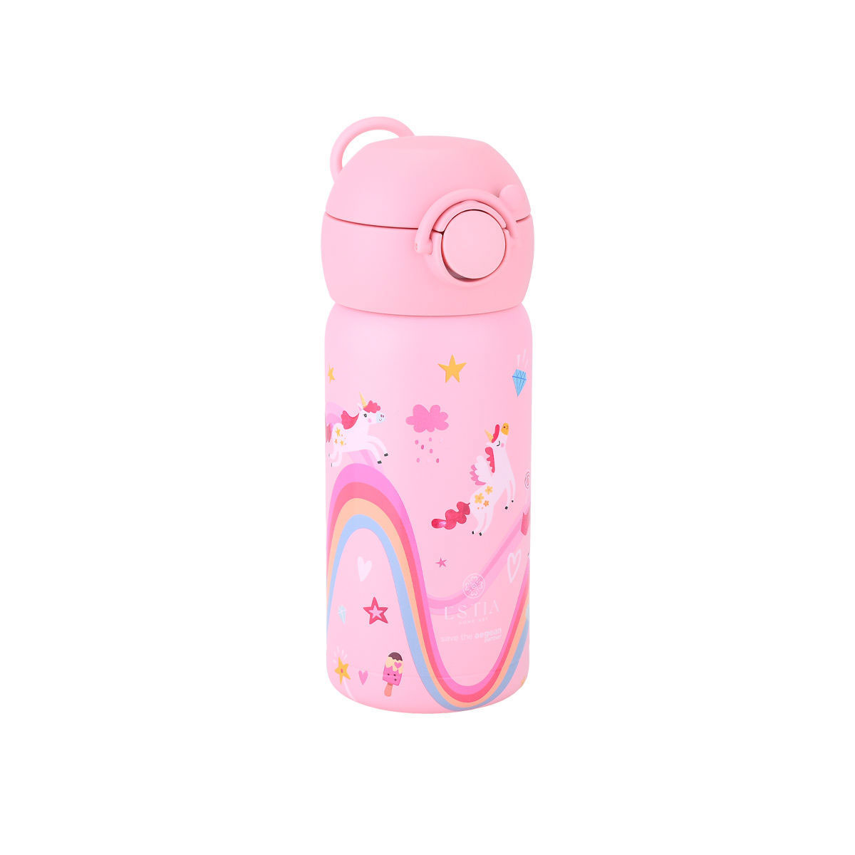 Παγούρι - Θερμός 350ml Με Καλαμάκι Estia Save The Aegean Rainbow Dreams 01-34184