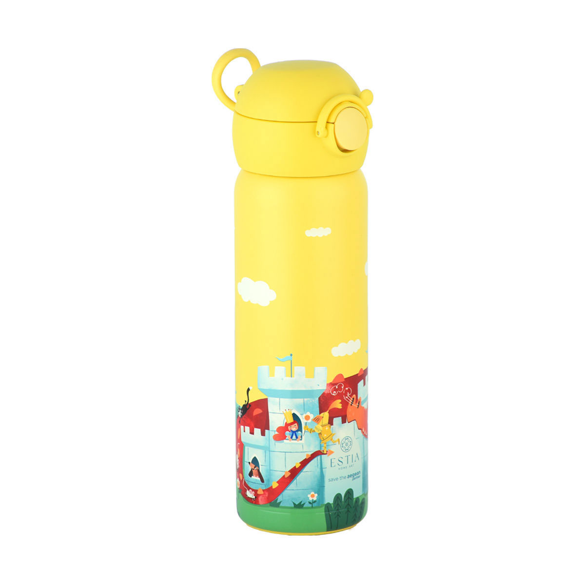 Παγούρι - Θερμός 500ml Με Καλαμάκι Estia Save The Aegean Fortress Dragon 01-33149