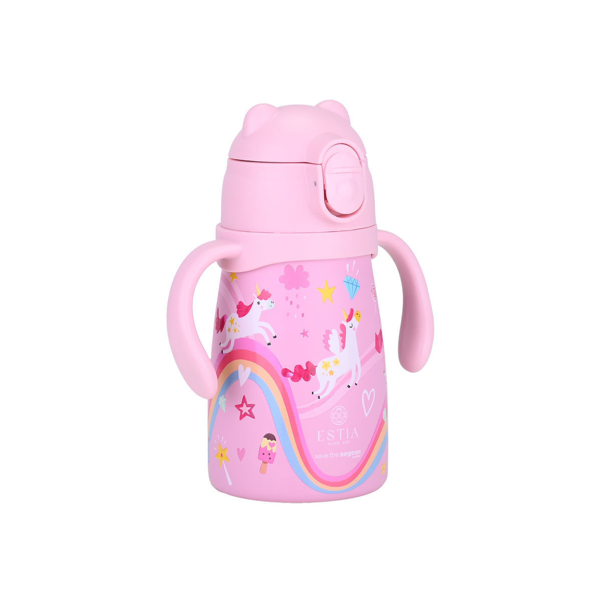 Παγούρι - Θερμός 300ml Με Καλαμάκι Estia Save The Aegean Rainbow Dreams 01-34221