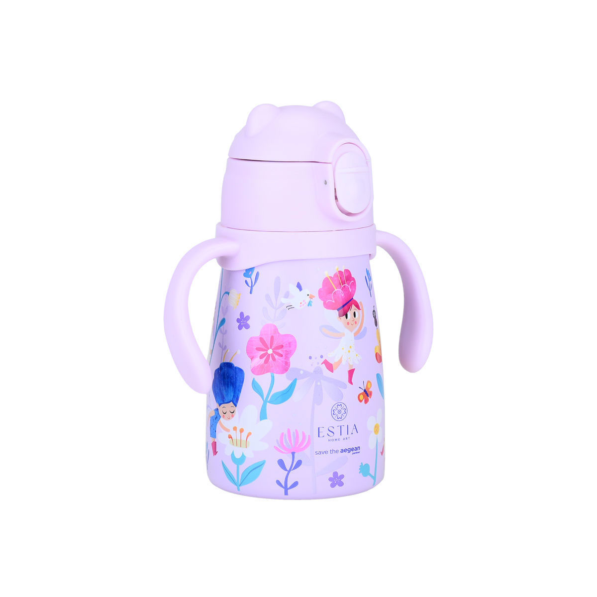 Παγούρι - Θερμός 300ml Με Καλαμάκι Estia Save The Aegean Fairy Tales 01-34214