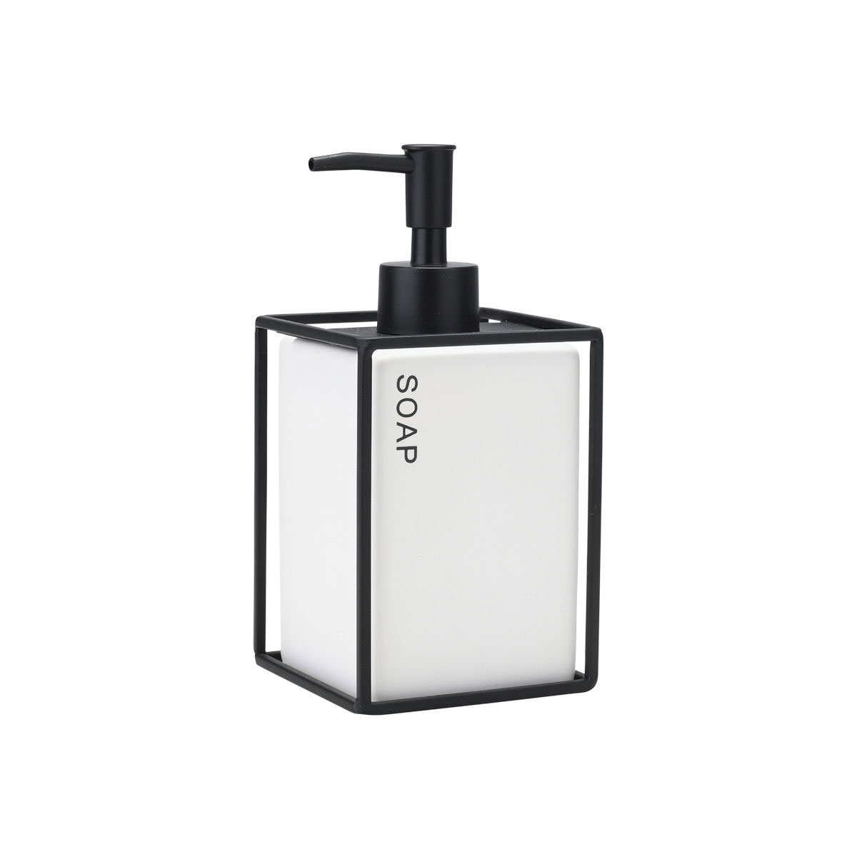 Dispenser Μπάνιου 450ml (8.5x8.5x18.5) Estia Cage Λευκό 02-30018