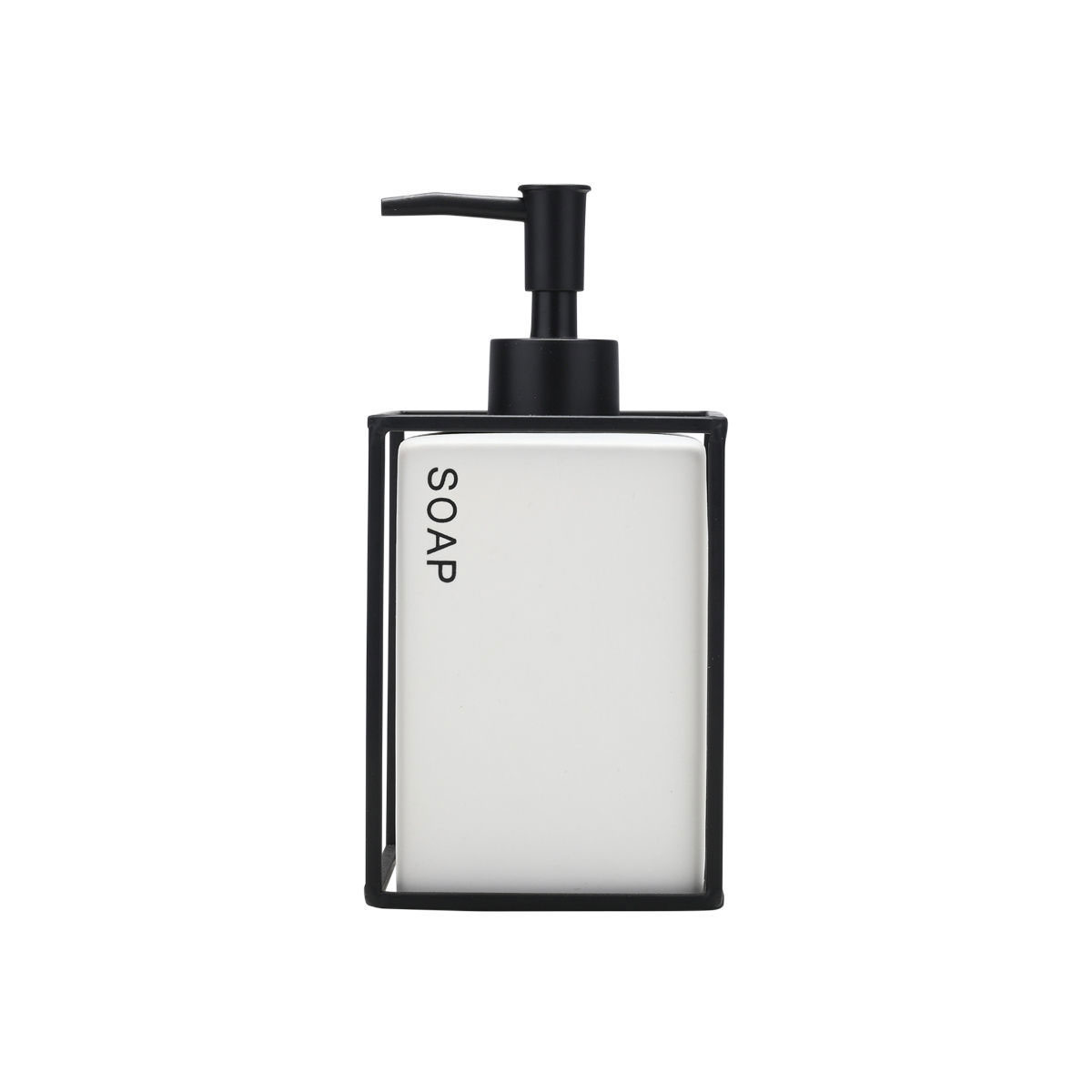 Dispenser Μπάνιου 450ml (8.5x8.5x18.5) Estia Cage Λευκό 02-30018