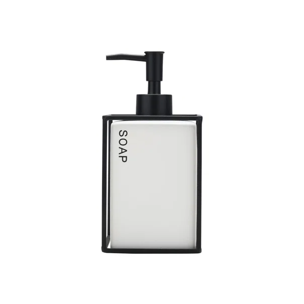 Dispenser Μπάνιου 450ml (8.5x8.5x18.5) Estia Cage Λευκό 02-30018