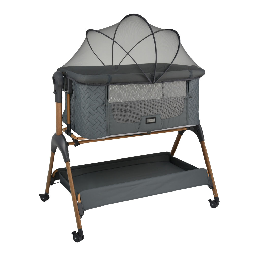 Λίκνο (0+ Μηνών/Έως 9kg) Bebe Stars Style 2 in 1 Smoked Grey 847-186