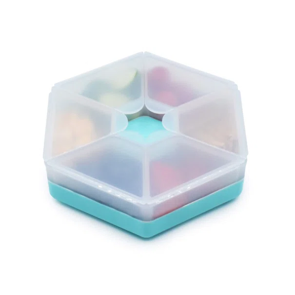 Φαγητοδοχείο Με Χωρίσματα Melii Hexagon Blue 23710