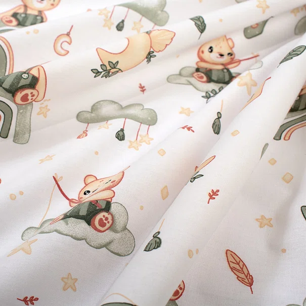Πάνα Χασέ (80x80) Dimcol Cloudy Bear 581 White - Olive