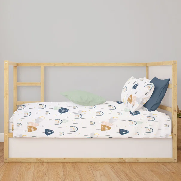 Σεντόνι Λίκνου (80x110) Dimcol Rainbow 574 White - Blue