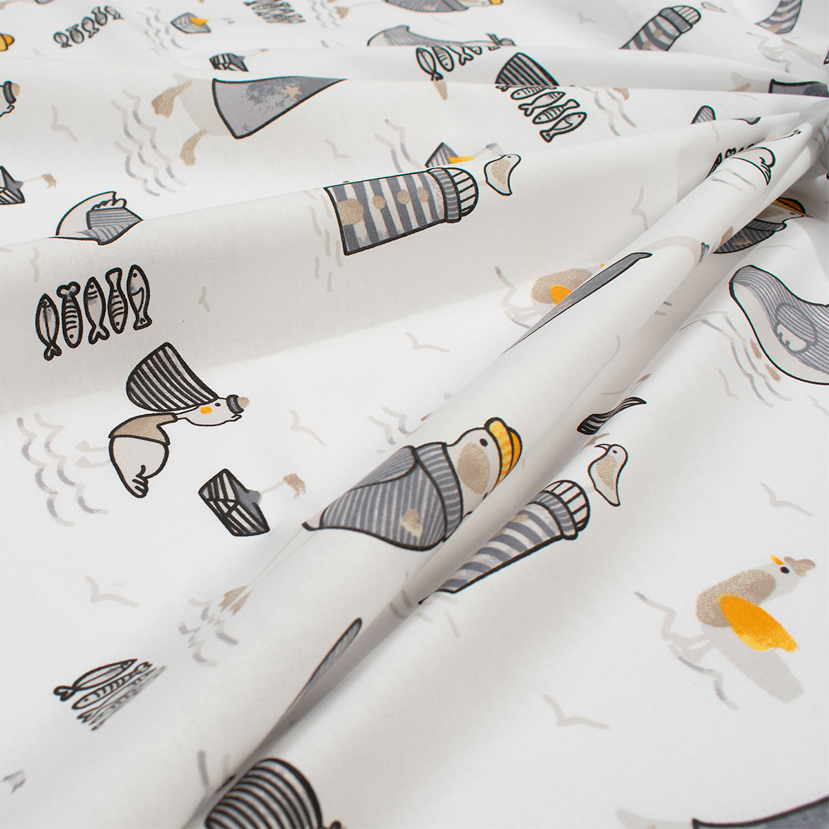 Πάνα Χασέ (80x80) Dimcol Seabirds 578 White - Grey