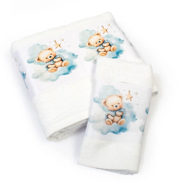 Παιδικές Πετσέτες (Σετ 2τμχ) Dimcol Bear 302 White