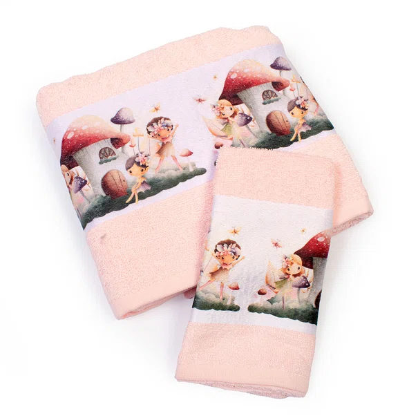 Παιδικές Πετσέτες (Σετ 2τμχ) Dimcol Fairies 330 Pink