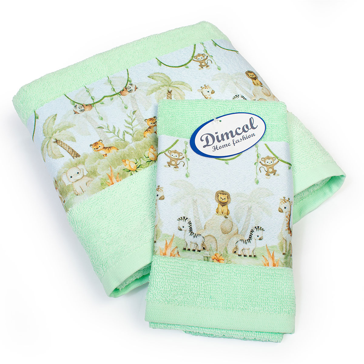 Παιδικές Πετσέτες (Σετ 2τμχ) Dimcol Jungle 352 Mint