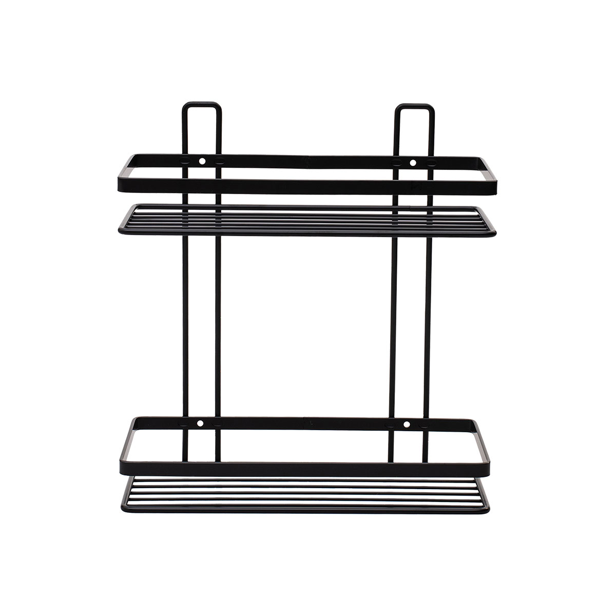 Ραφιέρα Μπάνιου Διπλή (25.1x12.5x27.2) Estia Elegant Black 02-8703