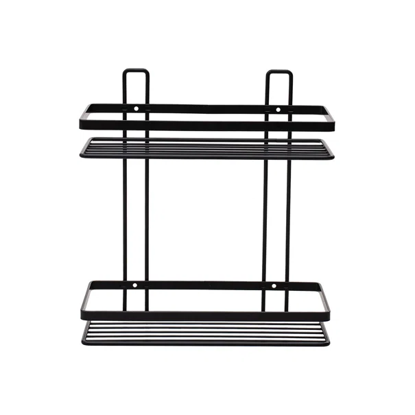 Ραφιέρα Μπάνιου Διπλή (25.1x12.5x27.2) Estia Elegant Black 02-8703