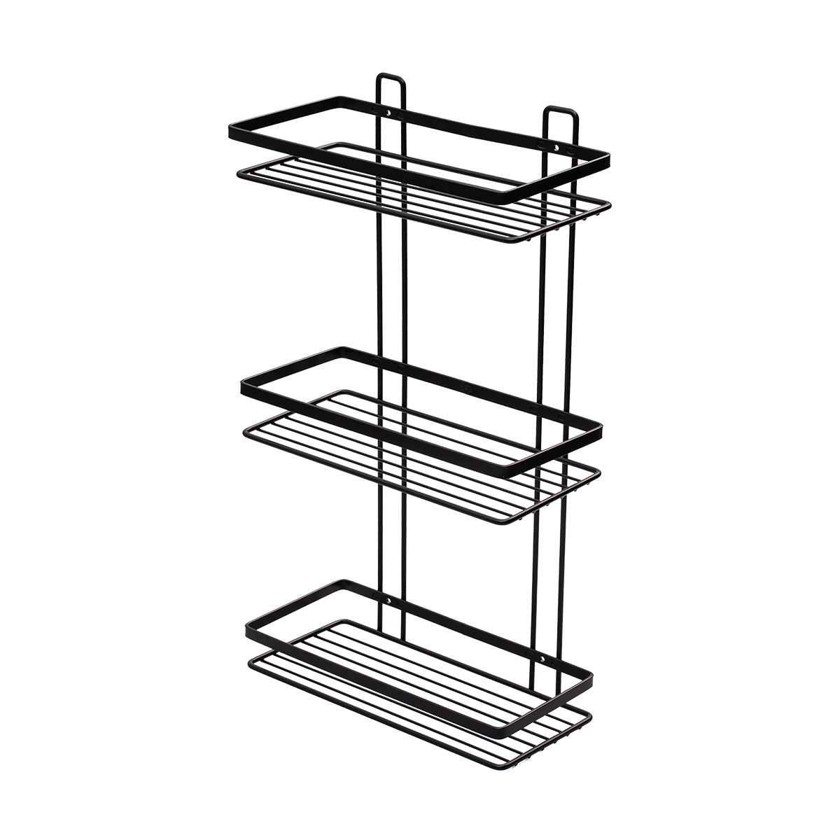 Ραφιέρα Μπάνιου Τριπλή (25.1x12.5x46) Estia Elegant Black 02-8710
