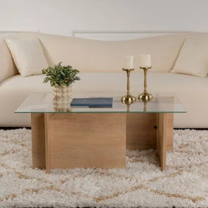 Τραπέζι Σαλονιού (105x65x40) A-G Vetrino 353NRD1109 Honey Oak