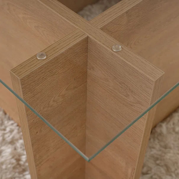 Τραπέζι Σαλονιού (105x65x40) A-G Vetrino 353NRD1109 Honey Oak
