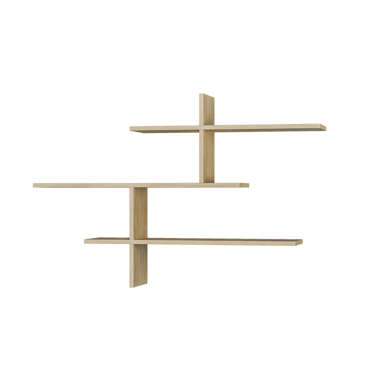 Ραφιέρα Τοίχου 6 Θέσεων (123X22X80 5) A-G Leo 776Hms1731 Oak Οργάνωση & Αποθήκευση Ράφια Spitishop