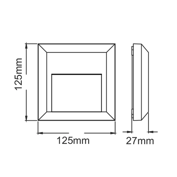 Απλίκα LED Εξωτερικού Χώρου Aca SLIM52NW White