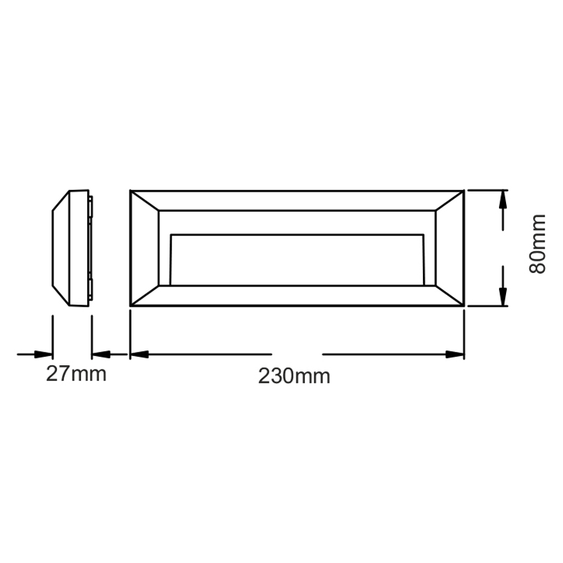 Απλίκα Led Εξωτερικού Χώρου Aca Slim32Nb Black Φωτιστικά - Κήπου Spitishop