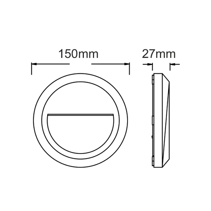 Απλίκα Led Εξωτερικού Χώρου Aca Slim02N Grey Φωτιστικά - Κήπου Spitishop