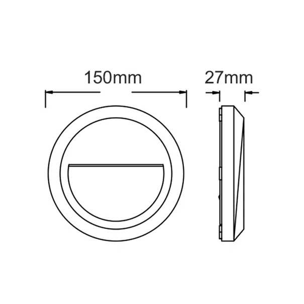 Απλίκα LED Εξωτερικού Χώρου Aca SLIM02N Grey
