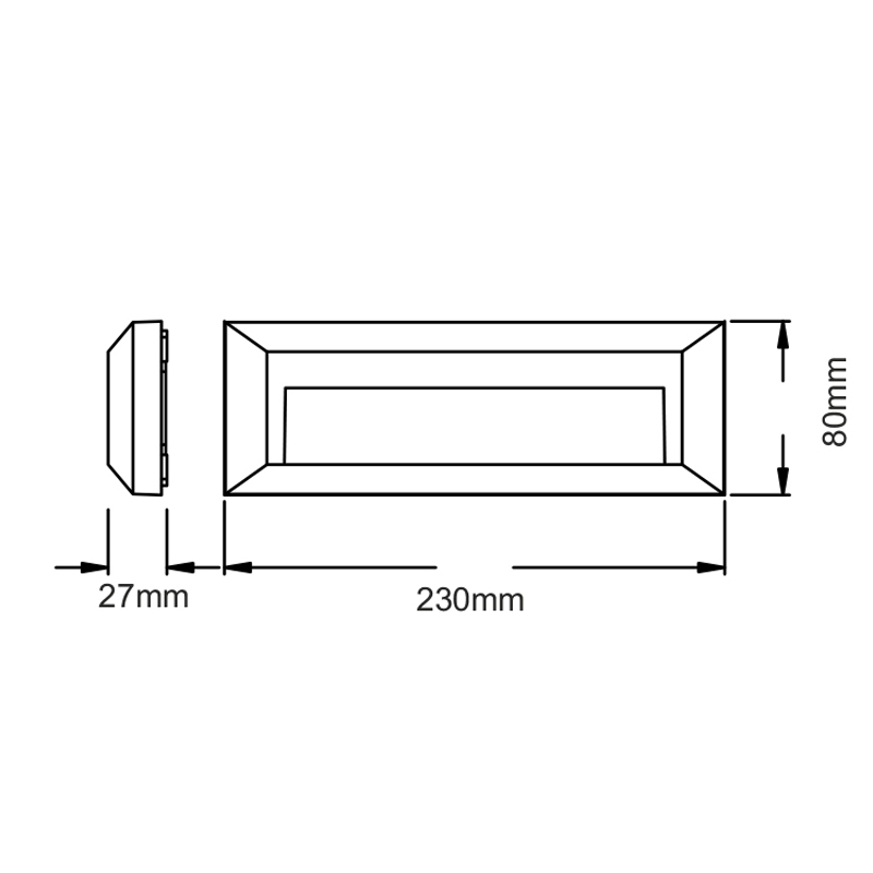 Απλίκα Led Εξωτερικού Χώρου Aca Slim32N Grey Φωτιστικά - Κήπου Spitishop