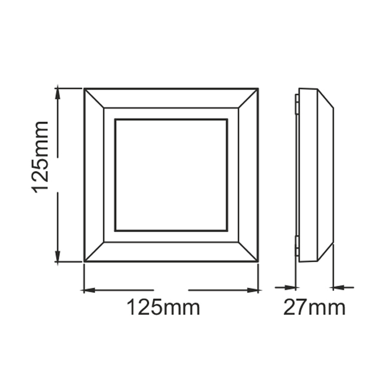 Απλίκα Led Εξωτερικού Χώρου Aca Slim51N Grey Φωτιστικά - Κήπου Spitishop