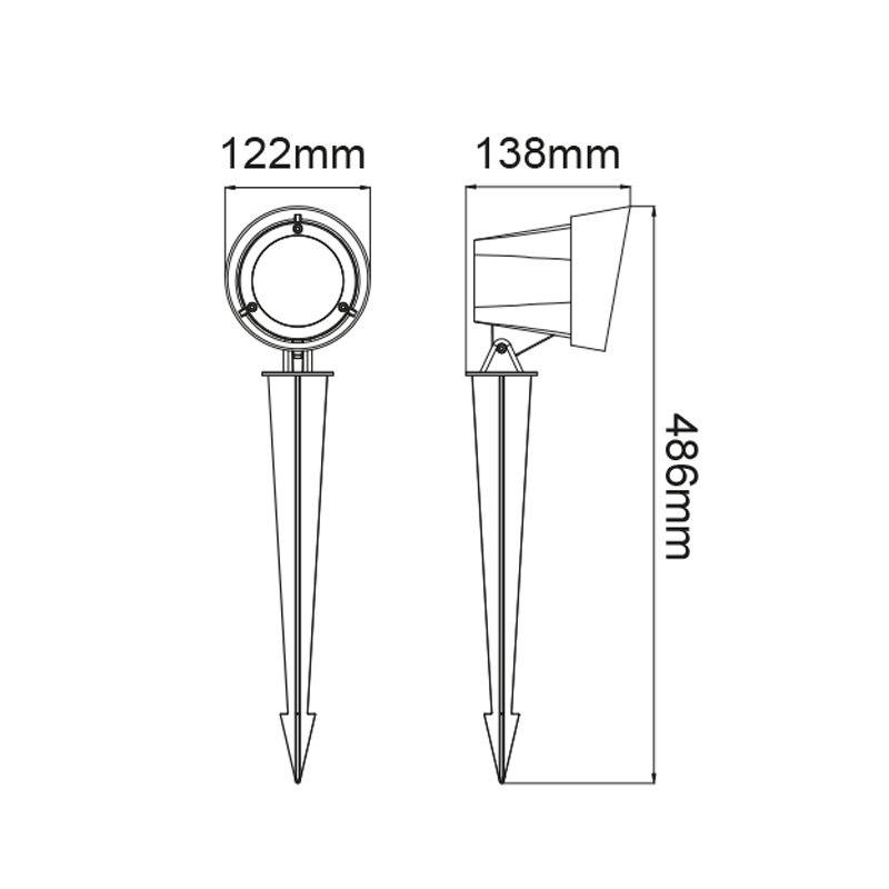 Προβολέας Led Καρφωτός Εξωτερικού Χώρου Aca Avy Lg9202G Φωτιστικά - Κήπου Spitishop
