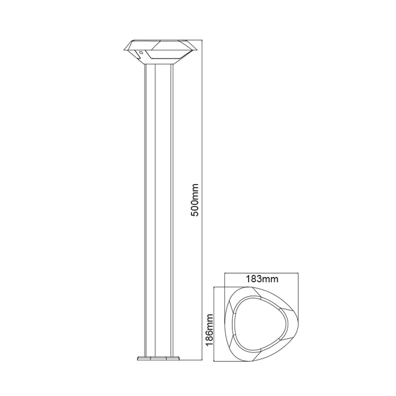 Φωτιστικό Κολώνα Εξωτερικού Χώρου Led Aca Berka Lg3802G-500 Φωτιστικά - Κήπου Spitishop