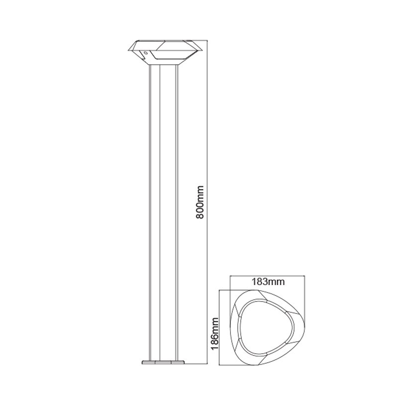 Φωτιστικό Κολώνα Εξωτερικού Χώρου Led Aca Berka Lg3803G-800 Φωτιστικά - Κήπου Spitishop