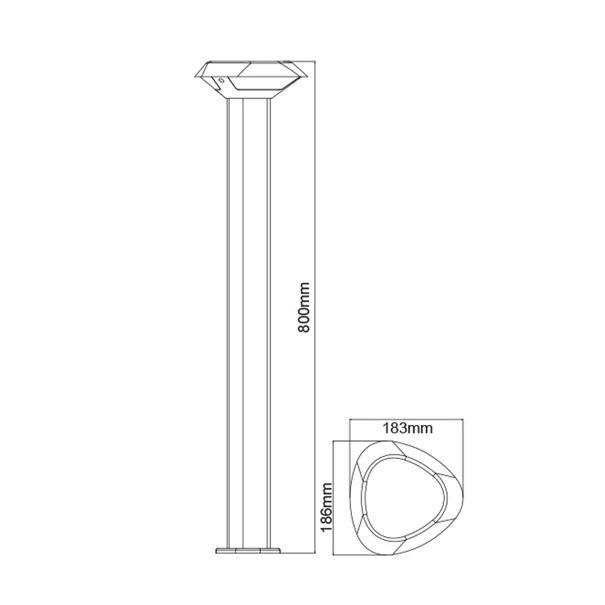 Φωτιστικό Κολώνα Εξωτερικού Χώρου LED Aca Berka LG3803G-800