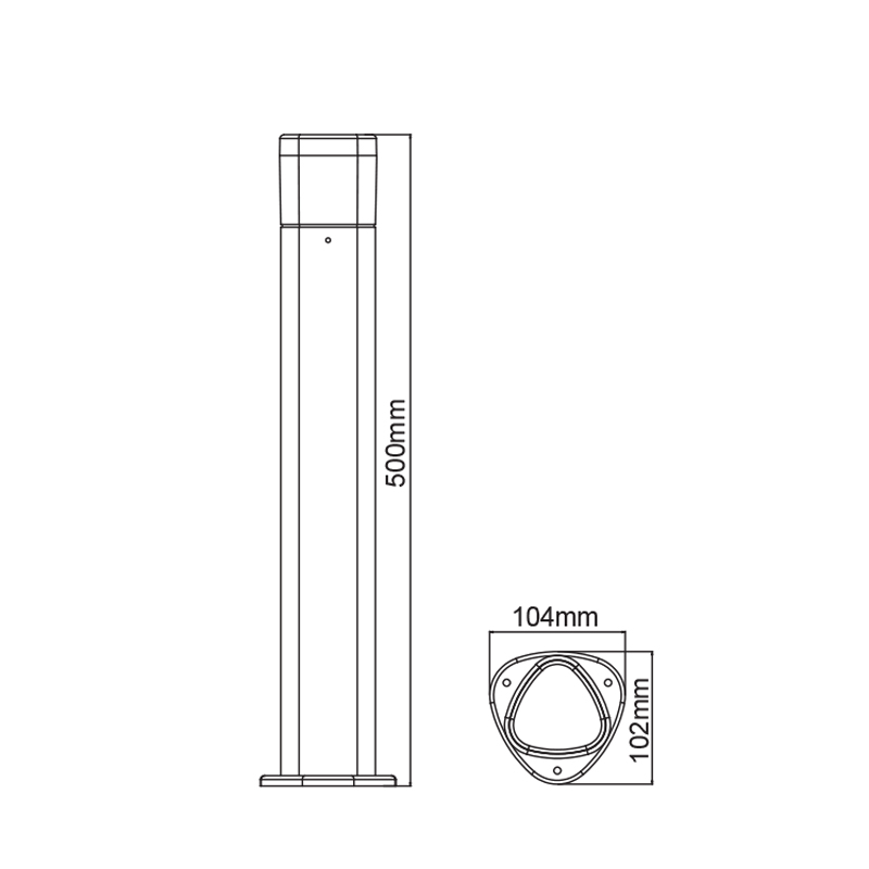 Φωτιστικό Κολώνα Εξωτερικού Χώρου Led Aca Eden Lg3702G-500 Φωτιστικά - Κήπου Spitishop