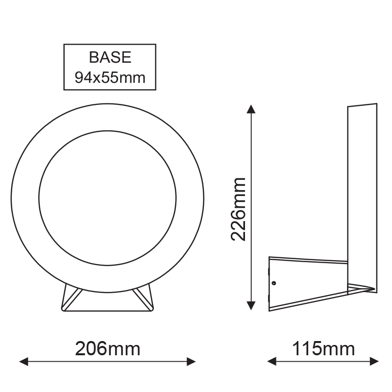 Απλίκα Led Εξωτερικού Χώρου Aca Ring Lg0901G Φωτιστικά - Κήπου Spitishop