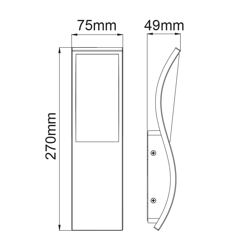 Απλίκα Led Εξωτερικού Χώρου Aca Carvo Lg9305G Φωτιστικά - Κήπου Spitishop