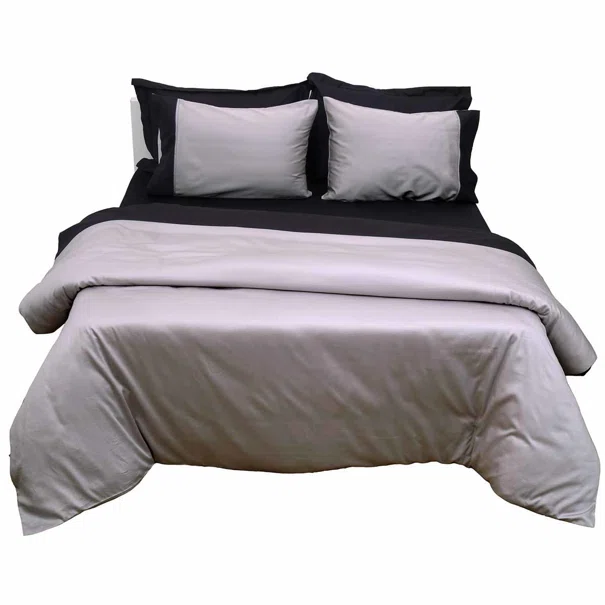 Πάπλωμα Υπέρδιπλο (220x240) 2 Όψεων Anna Riska Luxury Bicolour Grey/Black