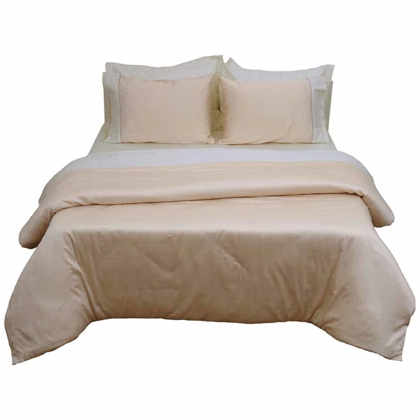 Παπλωματοθήκη Υπέρδιπλη (220x240) Anna Riska Luxury Bicolour Beige/Ivory