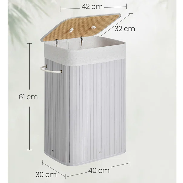 Καλάθι Απλύτων 72Lit (40x30x61) Songmics LCB010G01V2
