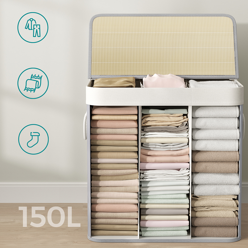 Καλάθι Απλύτων 3 Θέσεων 150Lit (60X40X61) Songmics Lcb091G01V1 Όσα Αγαπήσατε Περισσότερο Μόλις Ξαναήρθαν - Είναι Πάλι Εδώ τα Είδη Μπάνιου Που 