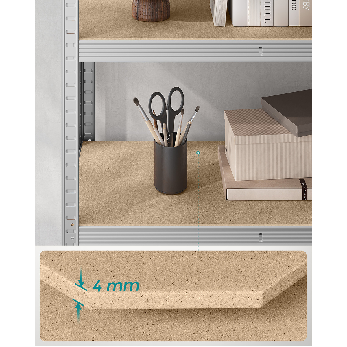 Μεταλλική Ραφιέρα Δαπέδου 5 Θέσεων (100X50X200) Songmics Glr050E01 Έπιπλα Βιβλιοθήκες - Ραφιέρες Μεταλλικές Spitishop