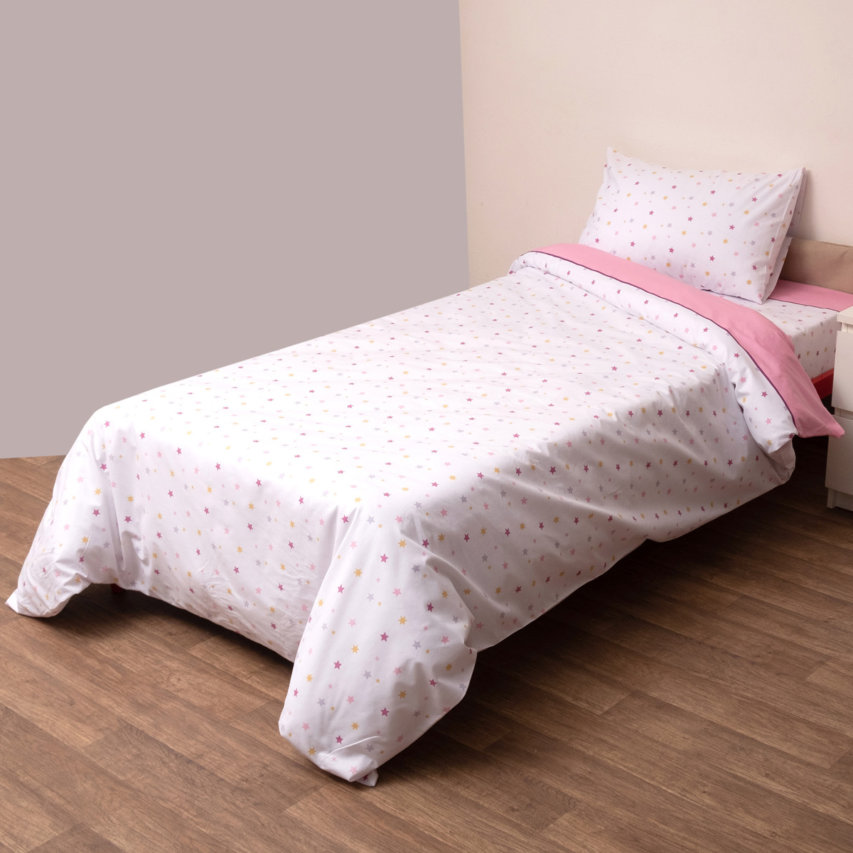 Πάπλωμα Μονό (Σετ 160x240) Viopros Kids Ίκαρος Ροζ
