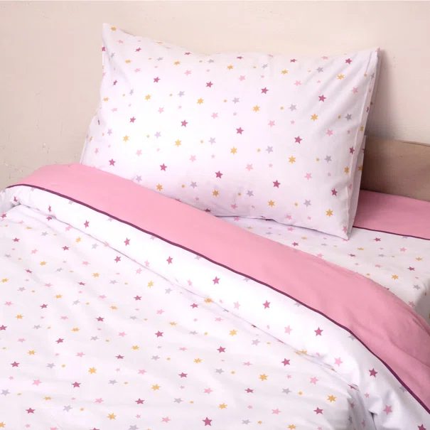 Πάπλωμα Μονό (Σετ 160x240) Viopros Kids Ίκαρος Ροζ