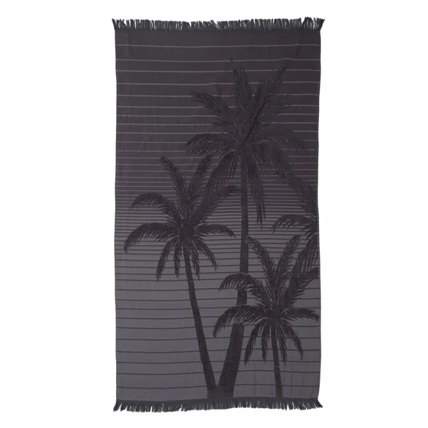 Πετσέτα Θαλάσσης - Παρεό (90x170) Anna Riska Miami Dark Grey
